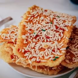 Toast croccanti con sesamo e gamberi