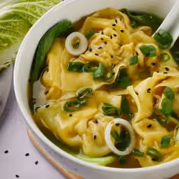 Zuppa di wan tun con verdure